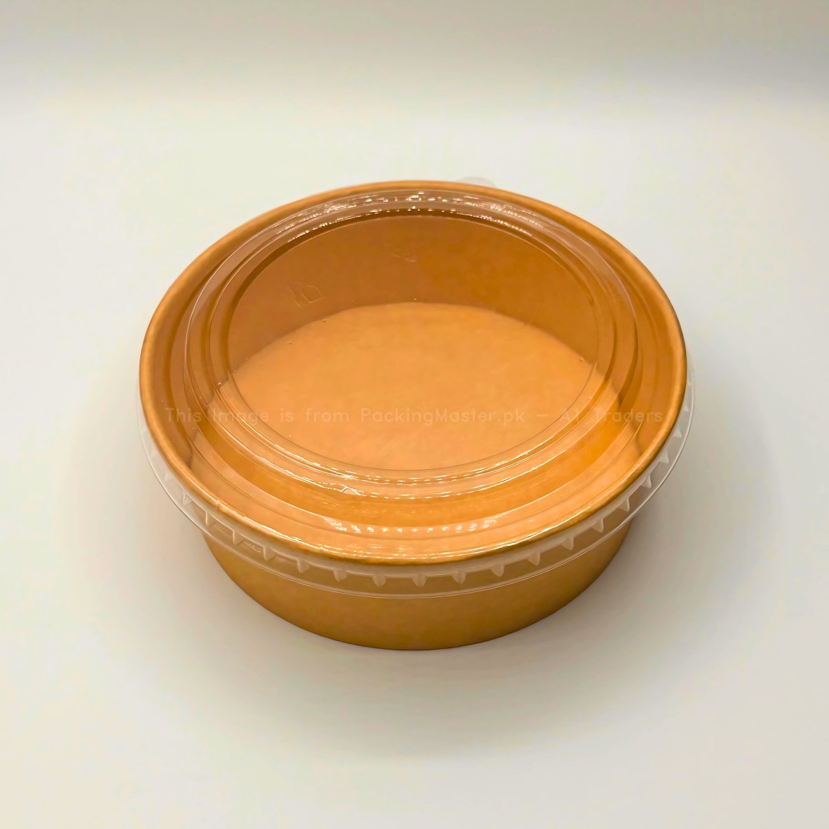 Premium Kraft Round Food Container with Clear Lid